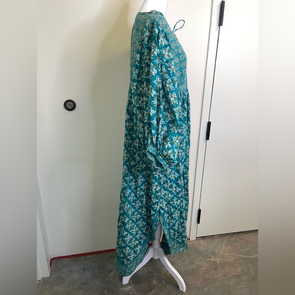 FREE PEOPLE HAZY MAISY FLORAL MAXI DRESS IN FOREST COMBO XS B801 - Picture 7 of 11